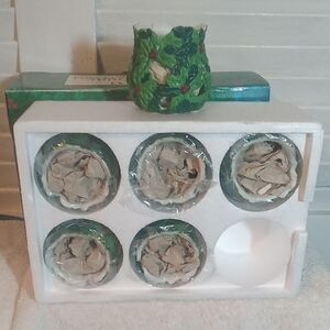 NIB☆ Christmas Wreath Ceramic Tealites